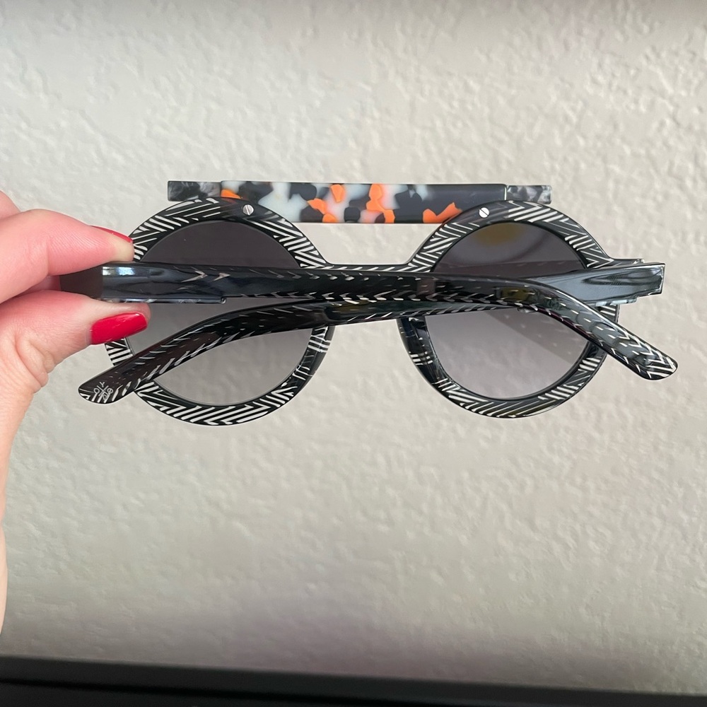 Oxydo Round Stacked Browbar Sunglasses - Picture 2 of 6
